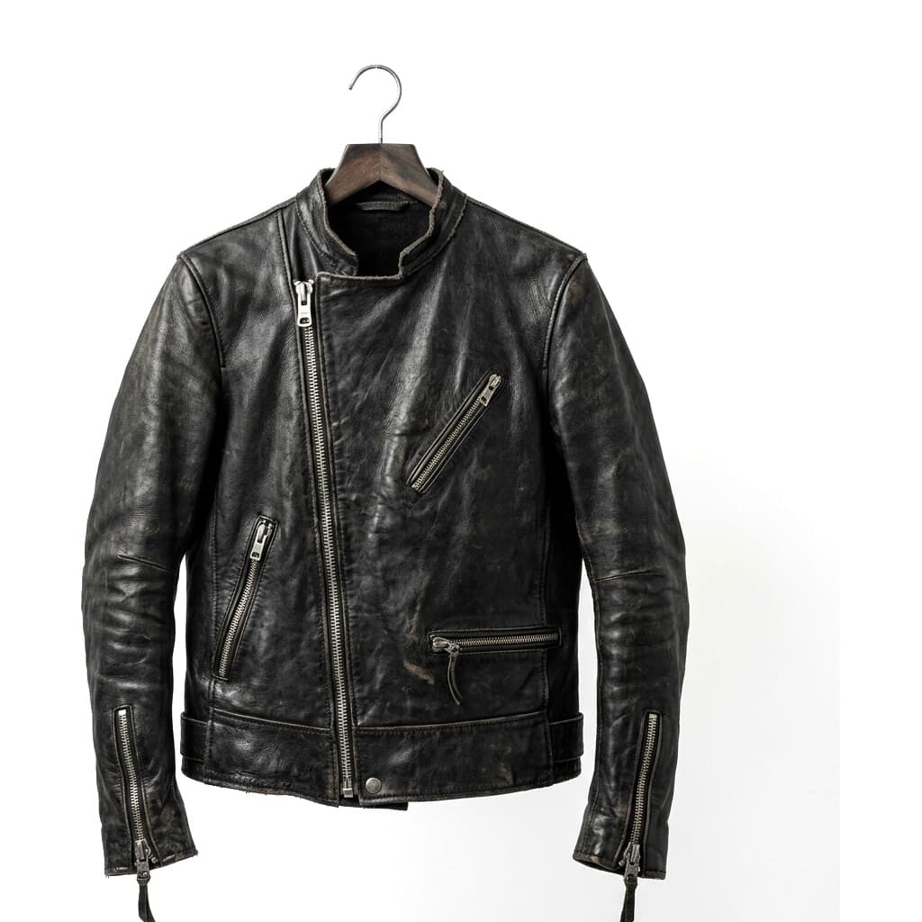 ASYMMETRIC HORSEHIDE BIKER